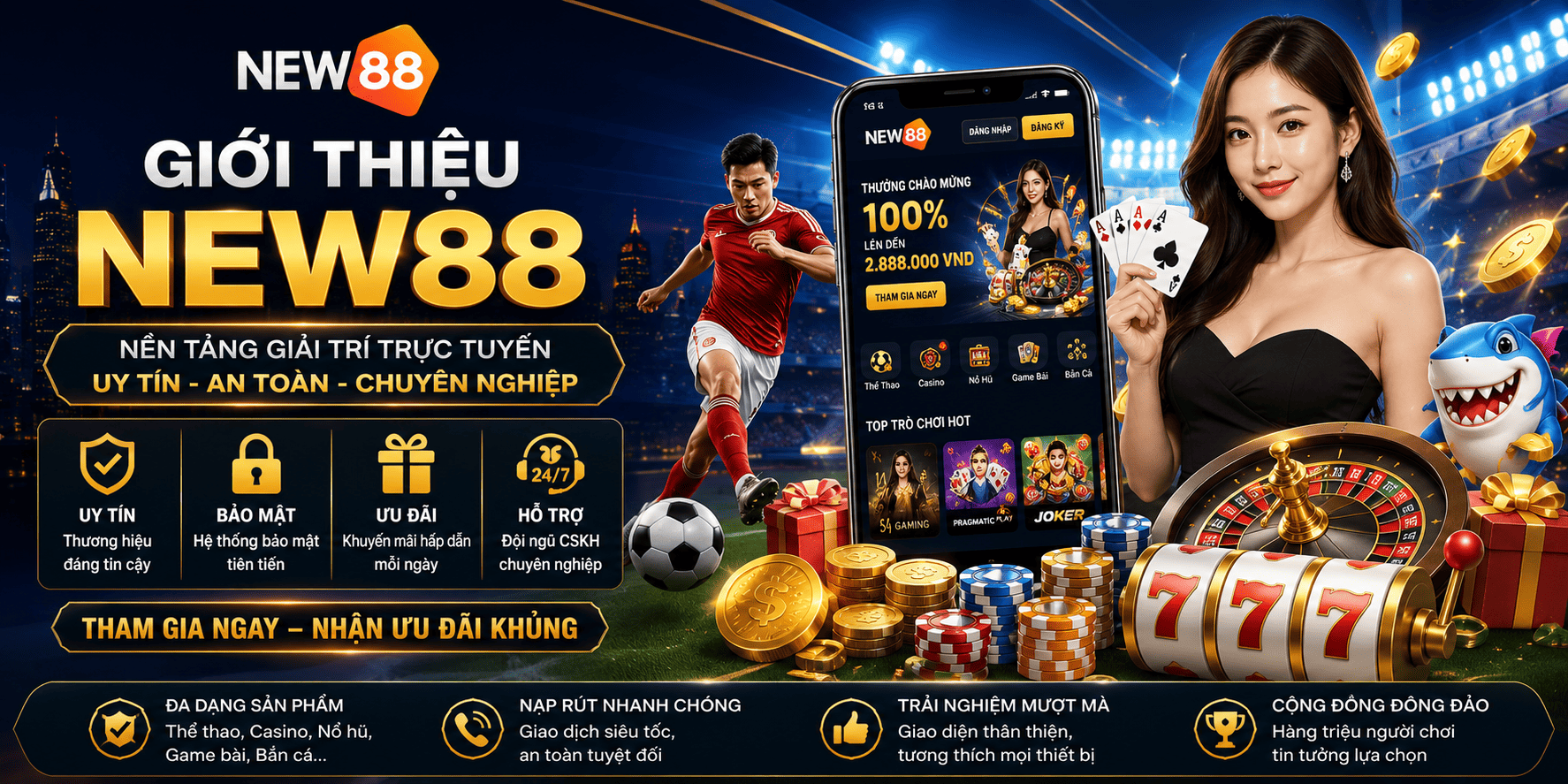 Giới Thiệu NEW88 Giới Thiệu NEW88 – Điểm Đến Giải Trí Trực Tuyến Uy Tín Hàng Đầu